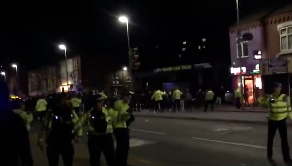 Scenes of violence in Leicester over the weekend