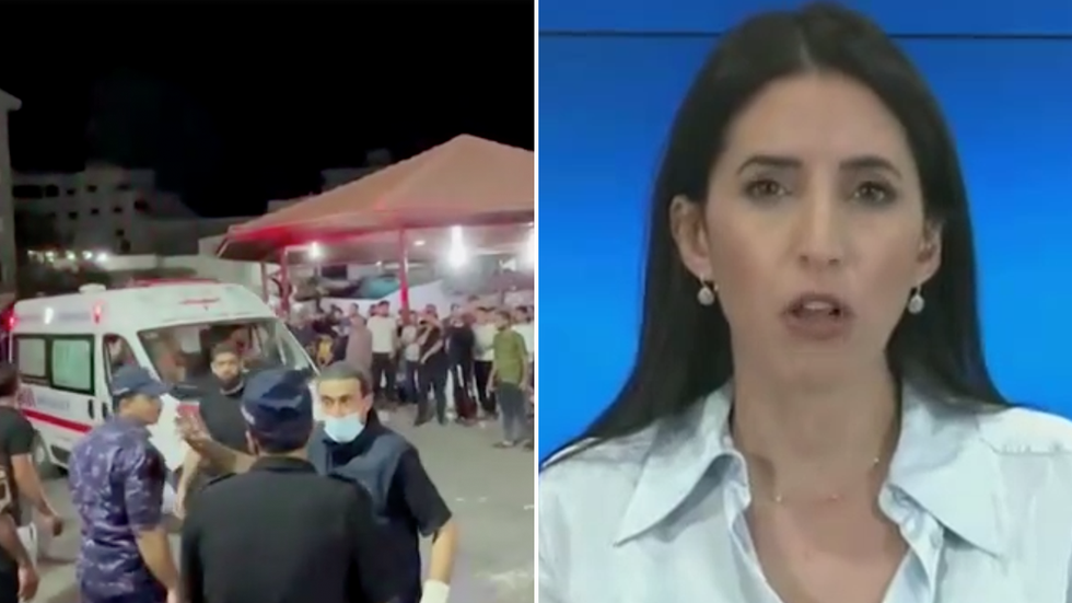 Scenes outside a hospital explosion in Gaza and Tal Heinrich