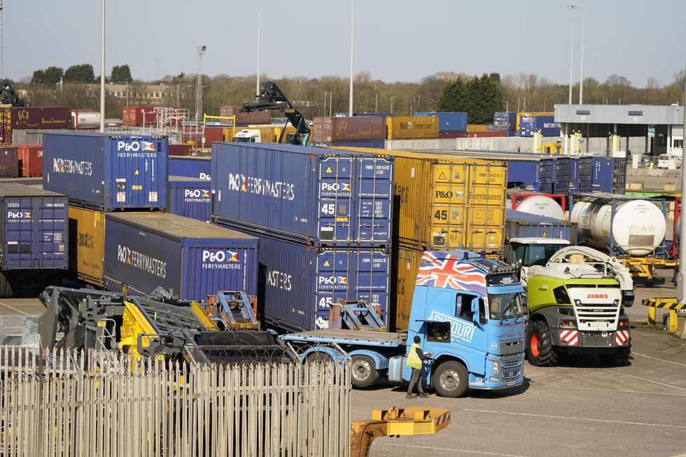Scenes today at the Port of Hull, East Yorkshire, after P&O Ferries suspended sailings and handed 800 seafarers immediate severance notices. Picture date: Friday March 18, 2022.