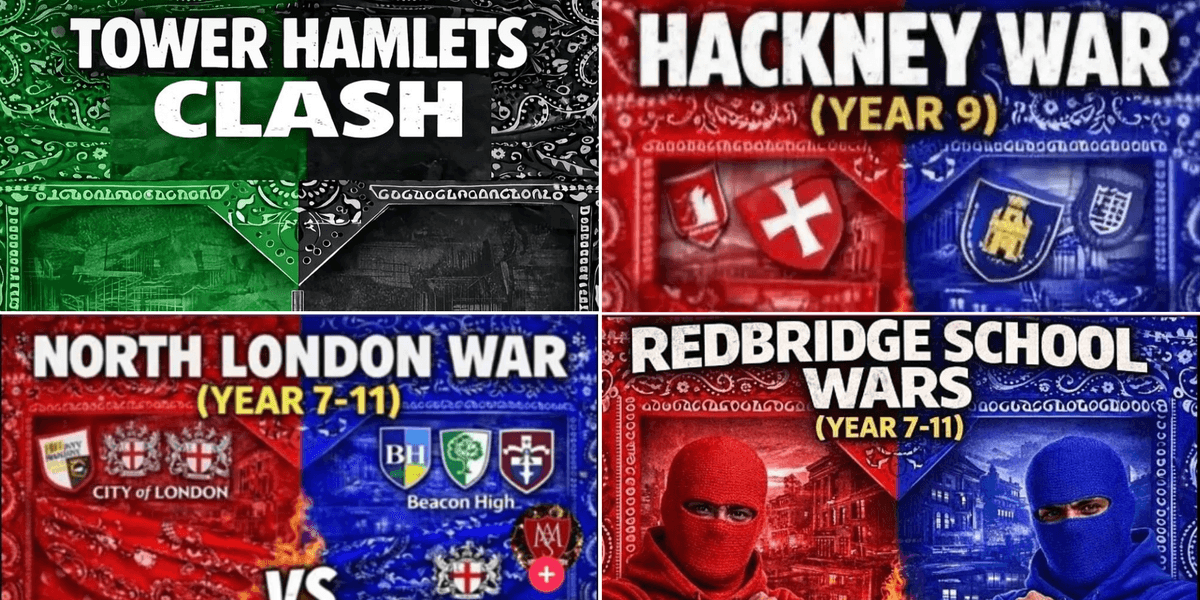 Police probe terrifying armed ‘school wars’ in the capital after children urged to ‘be violent’ and bring weapons to classrooms Police probe terrifying armed ‘school wars’ in the capital after children urged to ‘be violent’ and bring weapons to classrooms