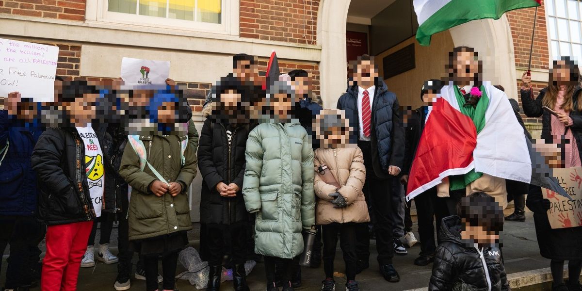 NextImg:Schoolchildren go on STRIKE in pro-Palestine protests across the UK