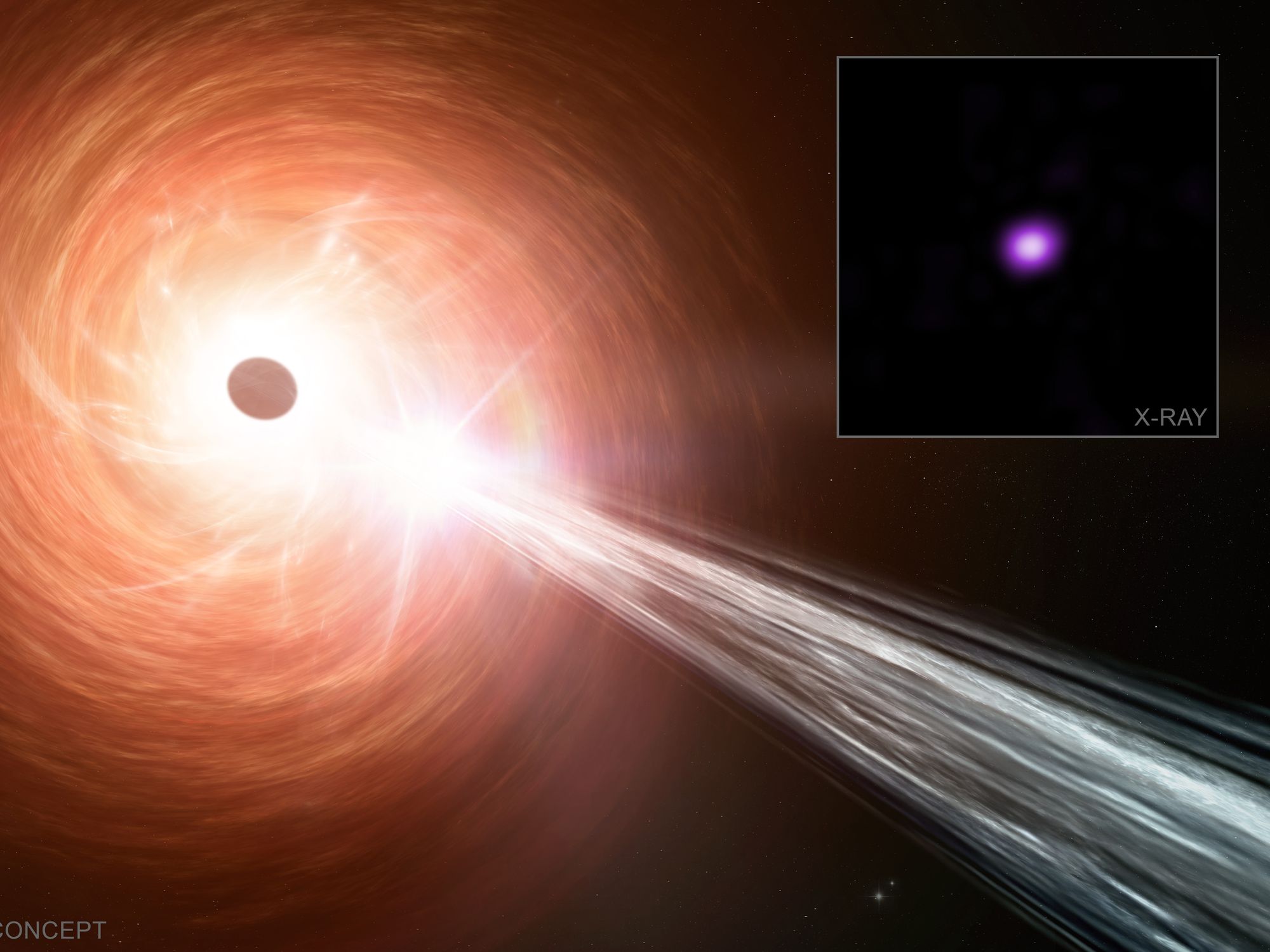 Science breakthrough as experts find huge black hole growing 2.4 times faster than theoretical limit