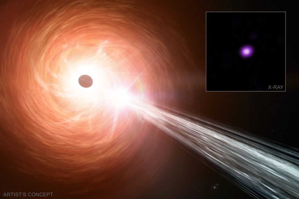 Science breakthrough as experts find huge black hole growing 2.4 times faster than theoretical limit