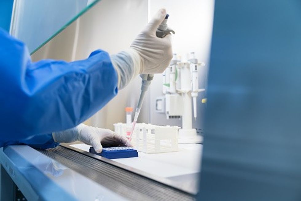 Scientists doing laboratory work