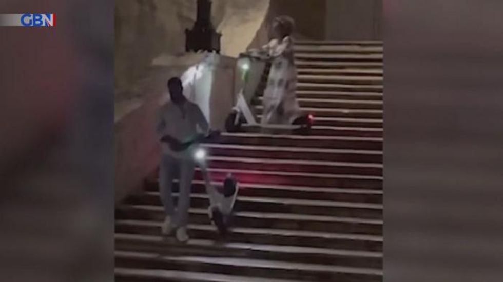 American tourist banned from Rome's historic Spanish Steps for life after causing £20,000 worth of damage on e-scooter