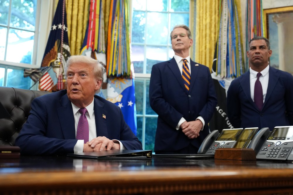 Scott Bessent and Donald Trump