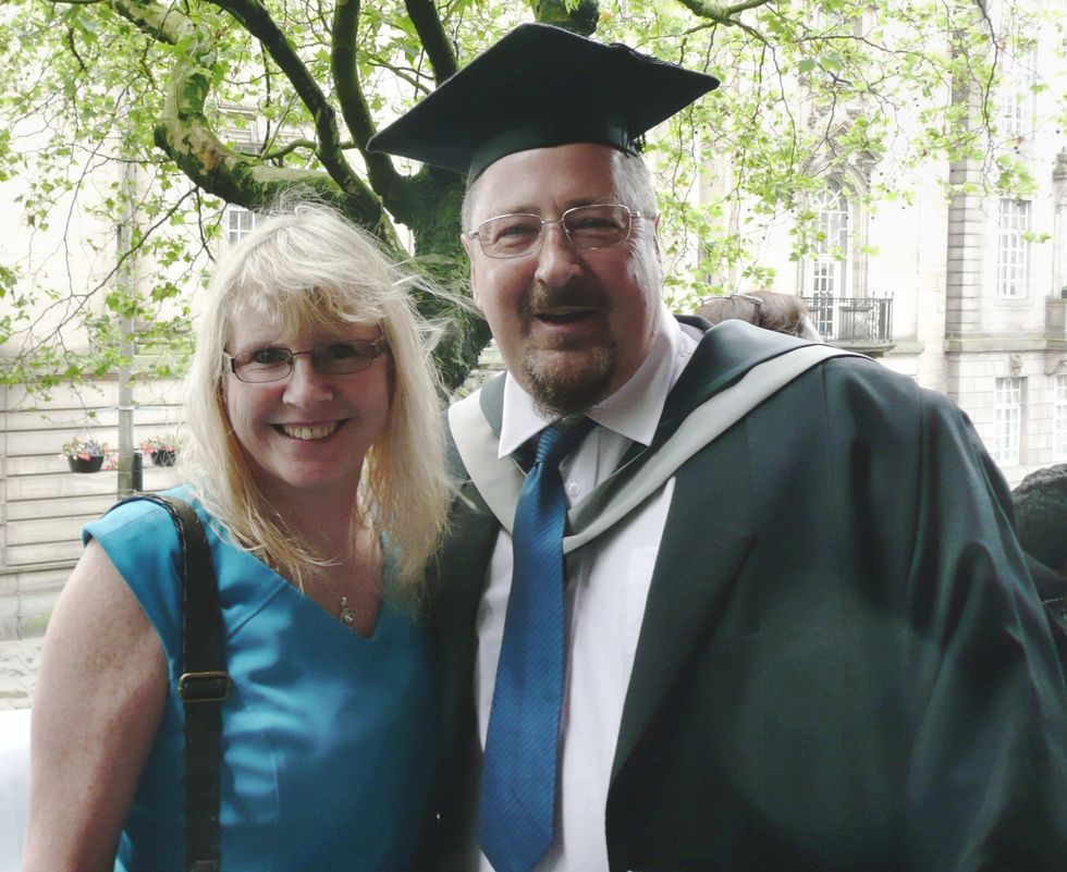 Scott Marsden and his wife in pictures