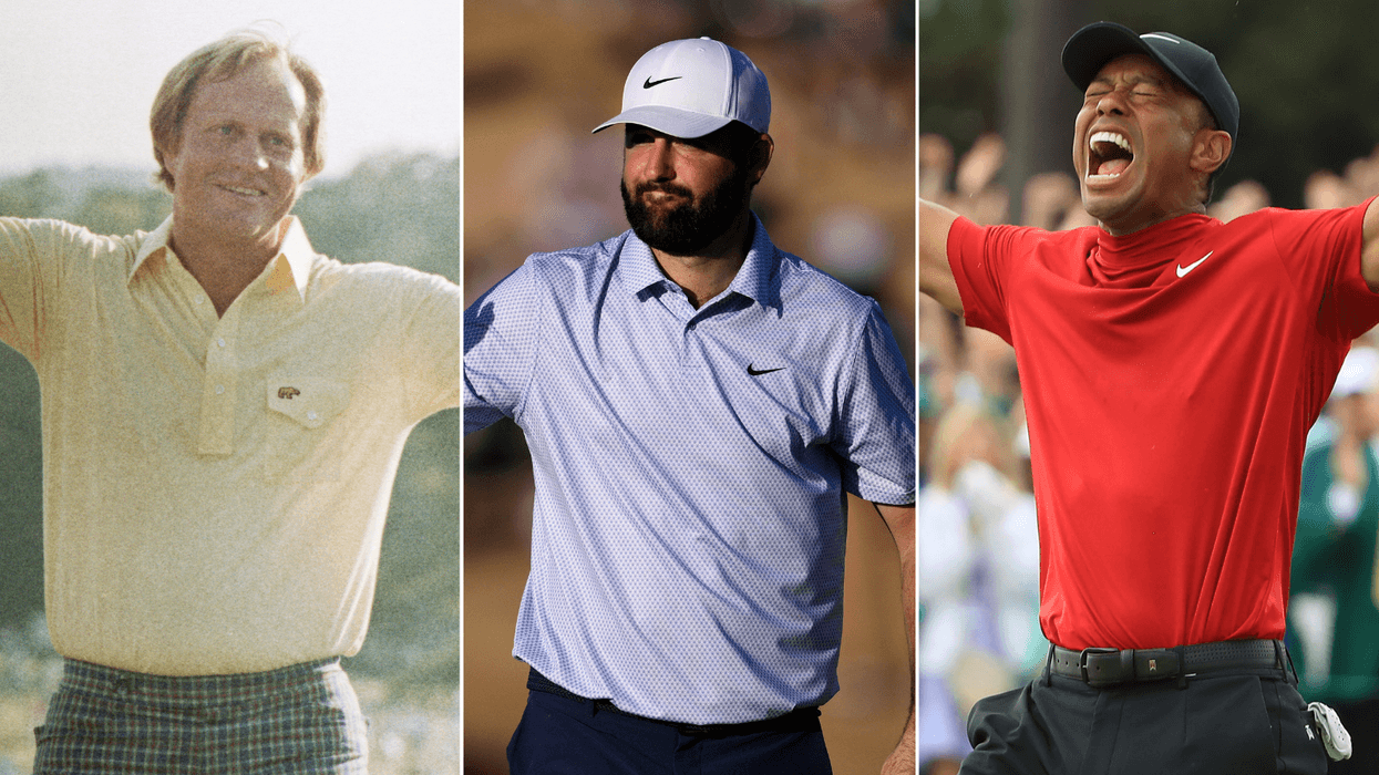 Scottie Scheffler, Tiger Woods and Jack Nicklaus