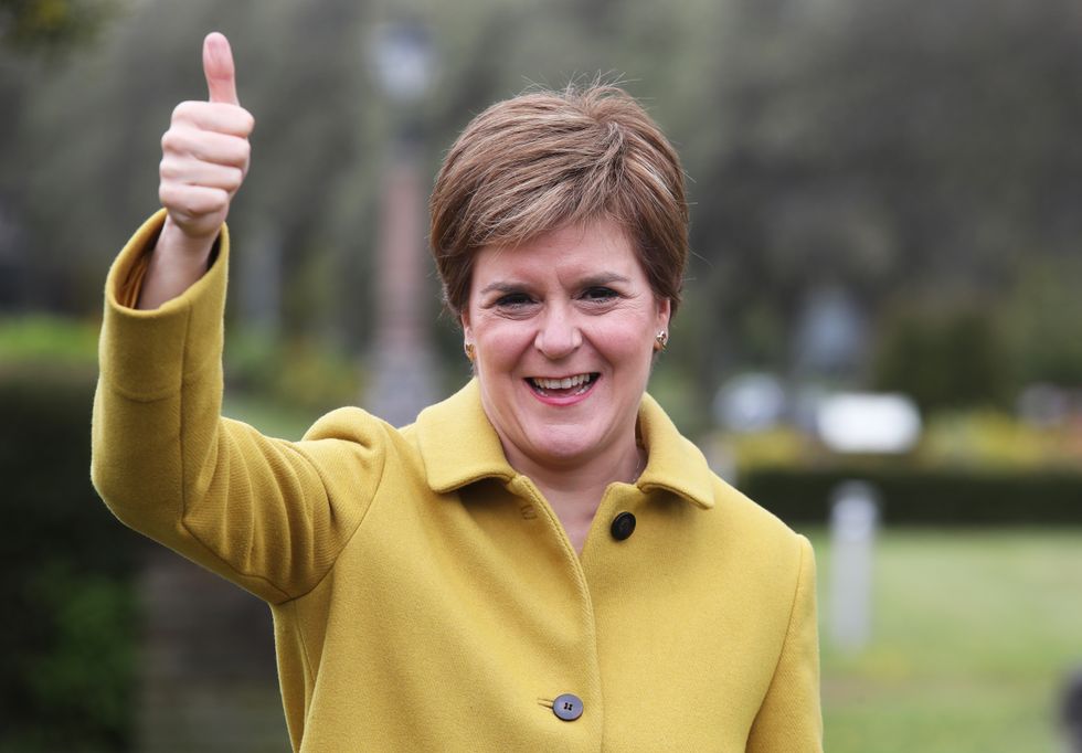 Scottish First Minister and SNP leader Nicola Sturgeon during a visit to Airdrie, North Lanarkshire, after the SNP won a fourth victory in the Scottish Parliament election.