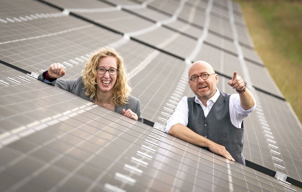 Scottish Greens co-leaders visit the site of a new solar farm at the University of Edinburgh to discuss how the proposed co-operation agreement between the party and the Scottish Government will allow Greens to champion a bold response to climate crisis.