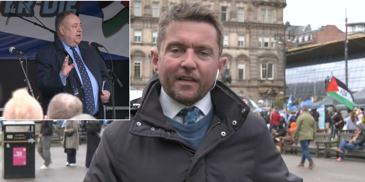 NextImg:Scottish Independence Rally 'pretty empty' as protesters wave Palestine flags - 'What has this got to do with Scotland?!'
