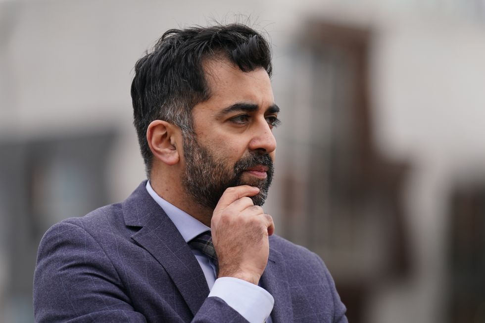 Scottish National Party leadership candidate Humza Yousaf during a television interview outside the Scottish Parliament at Holyrood, Edinburgh. Picture date: Wednesday October 26, 2022.