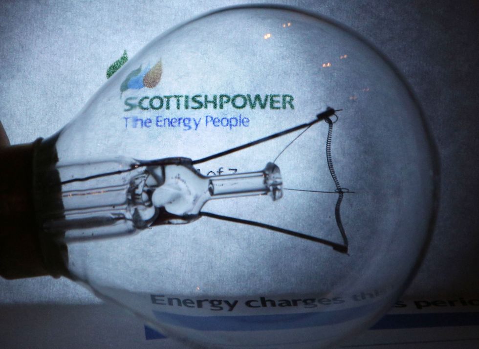 ScottishPower logo behind a lightbulb
