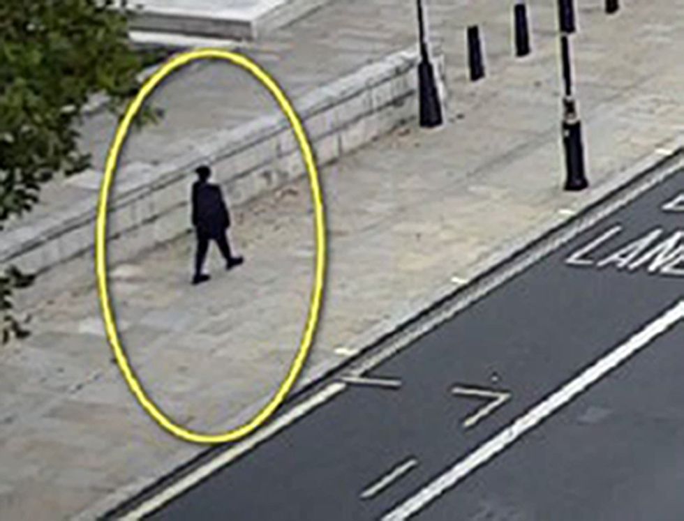 Screen grab from CCTV issued by Metropolitan Police of of Ali Harbi Ali in Westminster on September 22 2021, which was shown to the jury that has been shown to the jury at the Old Bailey, London, in the trial of Ali accused of murdering the veteran Conservative MP Sir David Amess as he held meetings with constituents in a church building last year. The 26 year old denies fatally stabbing the MP for Southend West during a constituency surgery in Leigh-on-Sea, Essex, on October 15. Issue date: Thursday March 24, 2022.
