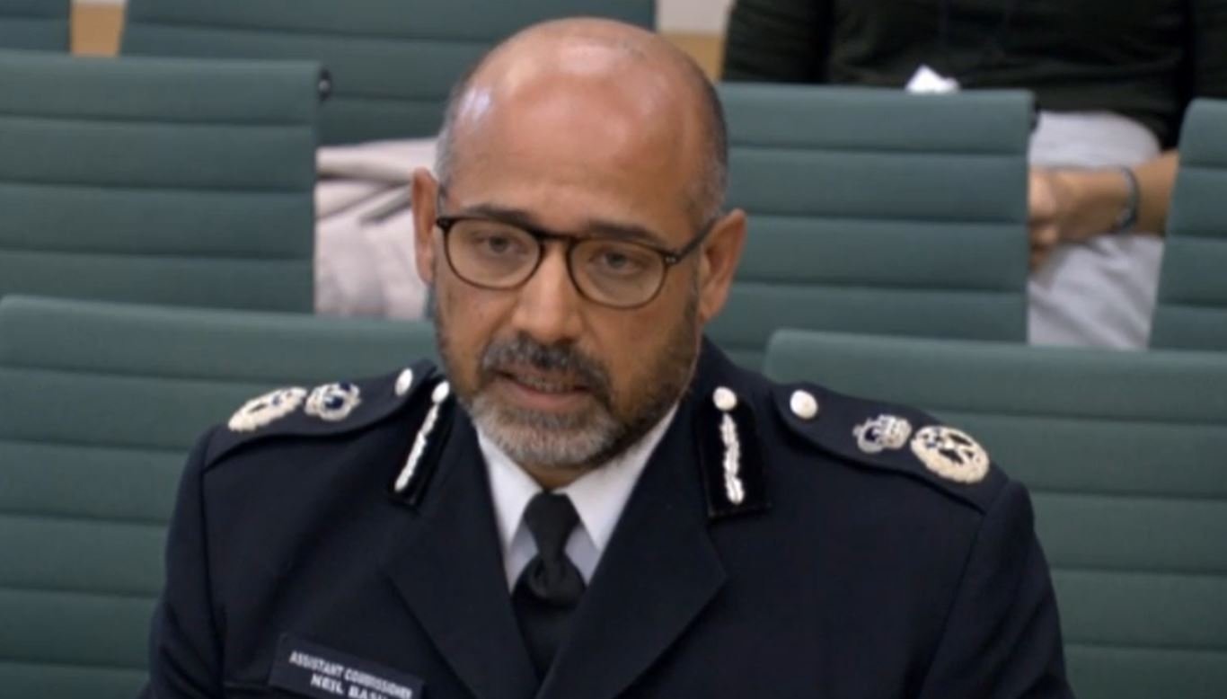 Screen grab from Parliament TV of Assistant Metropolitan Police Commissioner and Head of Counter Terrorism Policing Neil Basu, speaking at a Commons Home Affairs Committee meeting on Counter-extremism and counter-terrorism on Wednesday morning. He warned that teenagers as young as 12 are starting to talk about committing terror attacks.