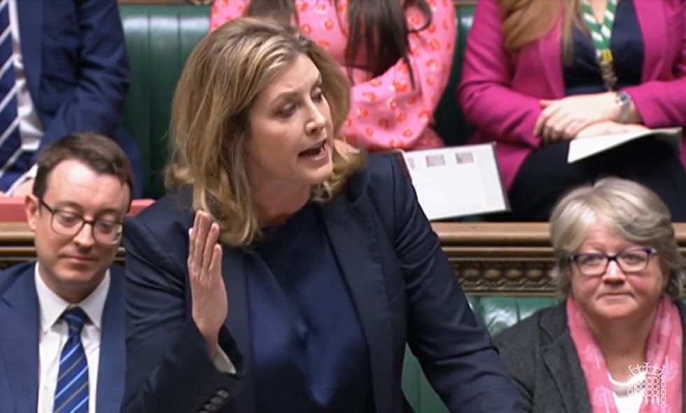 Screen grab of the Leader of the House of Commons Penny Mordaunt answering an urgent question in the House of Commons, London. Picture date: Monday October 17, 2022.
