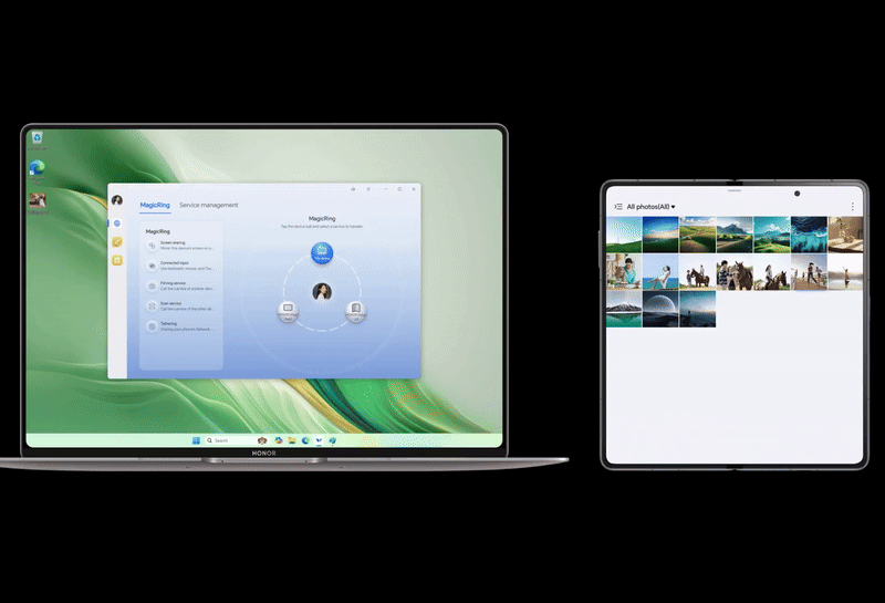 Screen sharing with Honor Connect
