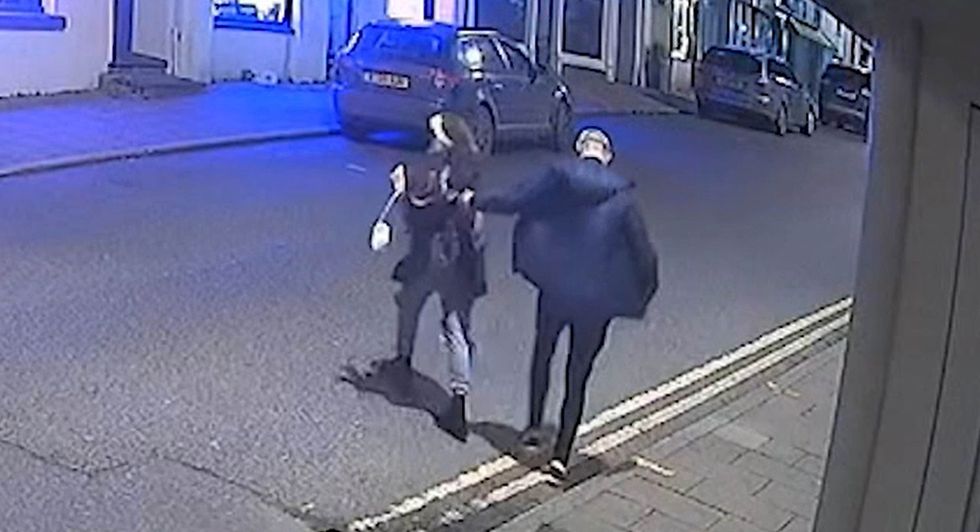 Screengrah taken from handout CCTV issued by the Crown Prosecution Service (CPS) of Lewis Haines with Lily Sullivan after he met her inside a nightclub in Pembroke, west Wales, just before Christmas last year. The drunken nightclub reveller strangled the teenage girl and dumped her body in a pond after she rebuffed his advances for sex, a judge has ruled. Issue date: Friday August 26, 2022.