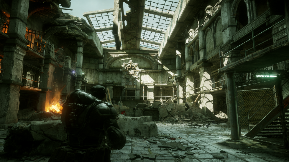 screenshot of Gears of War: Reloaded with new 4K textures
