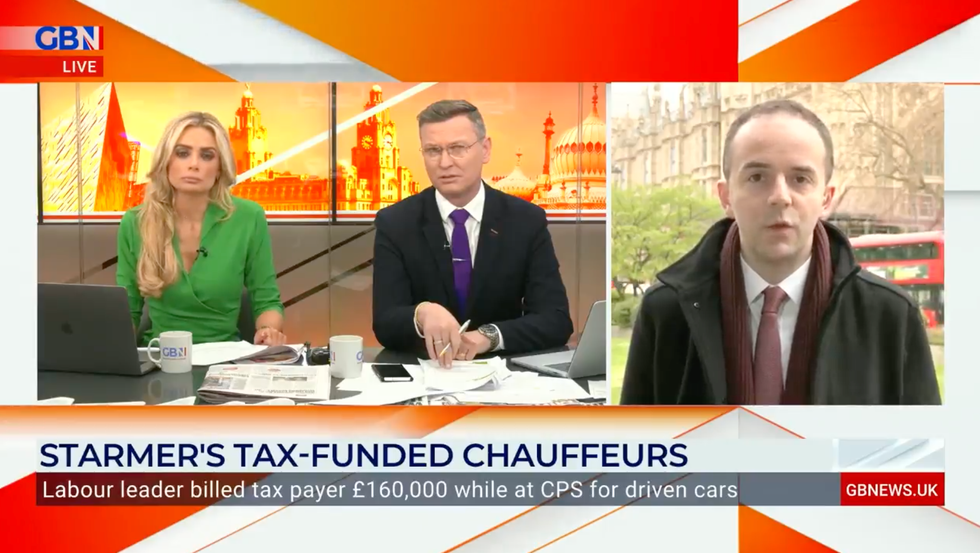 Screenshot of James Murray on GB News