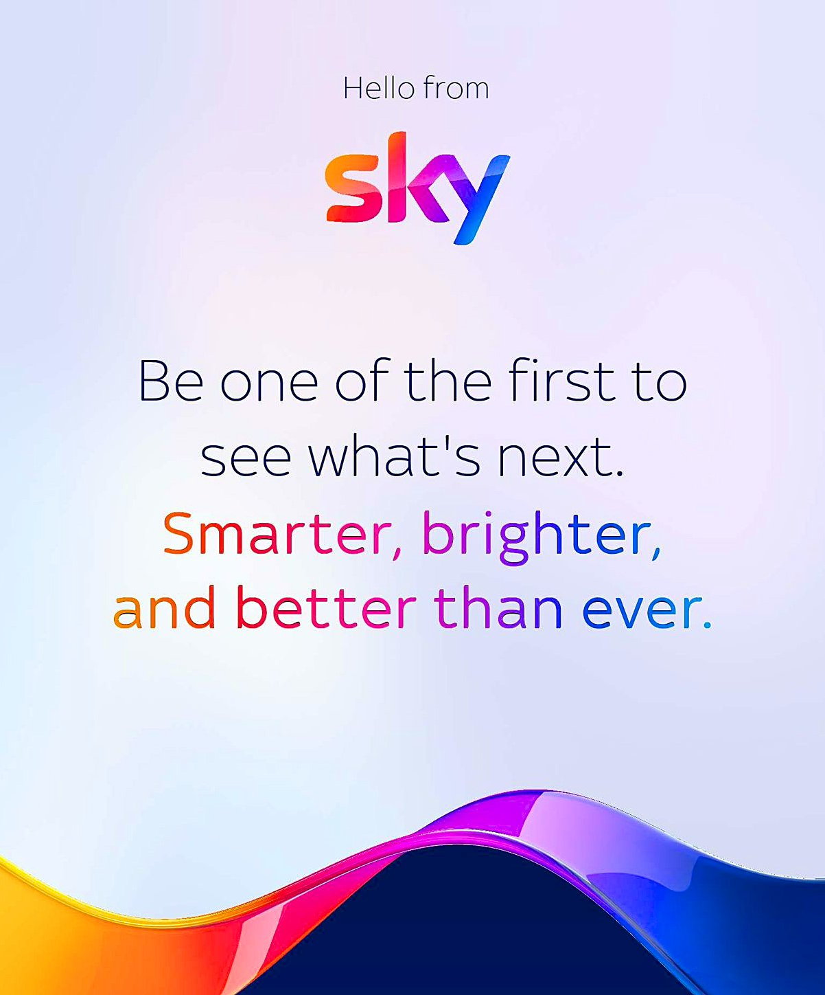 screenshot of the invitation to upcoming february sky event