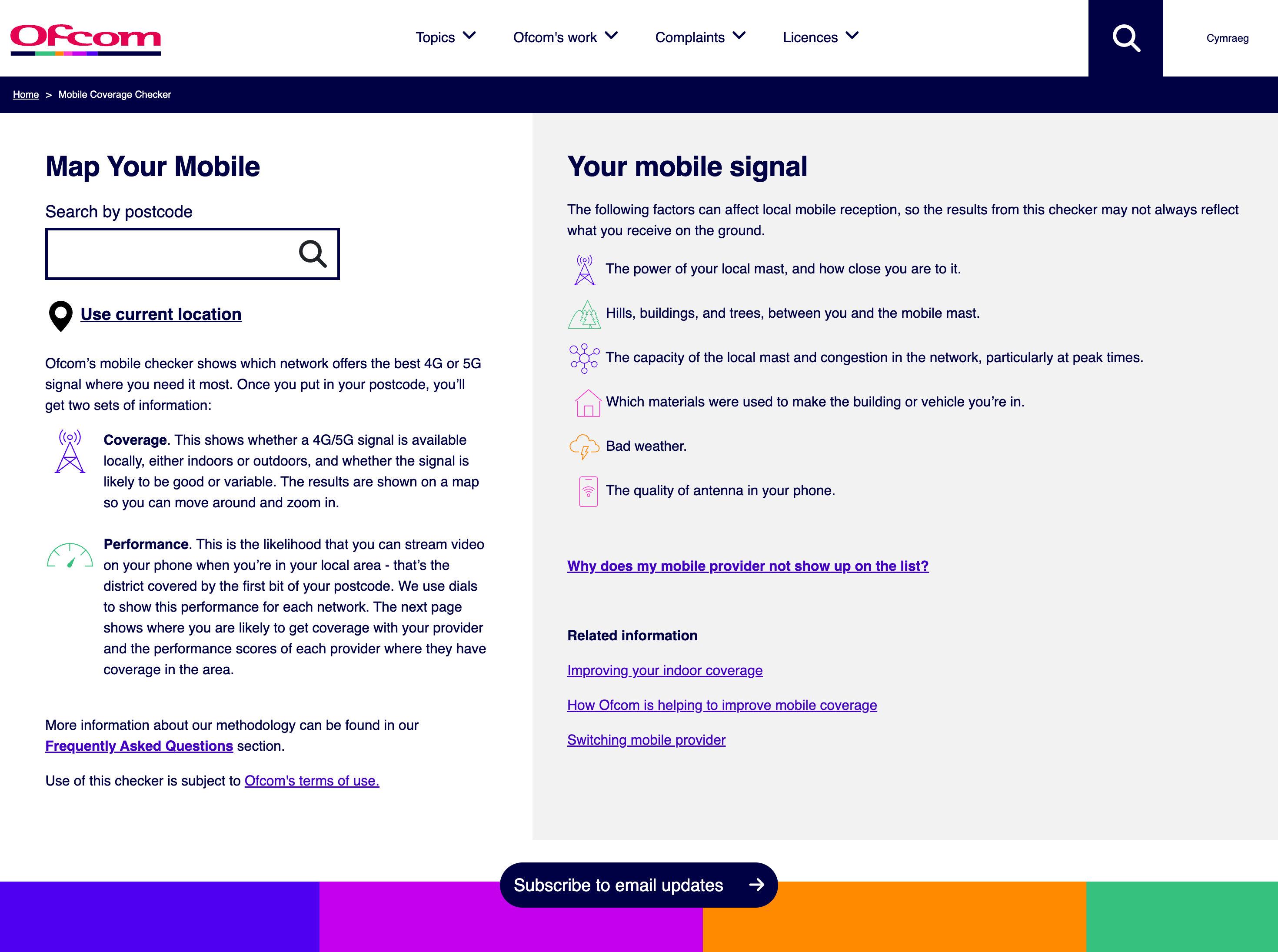 screenshot of the new map your mobile tool developed by Openreach