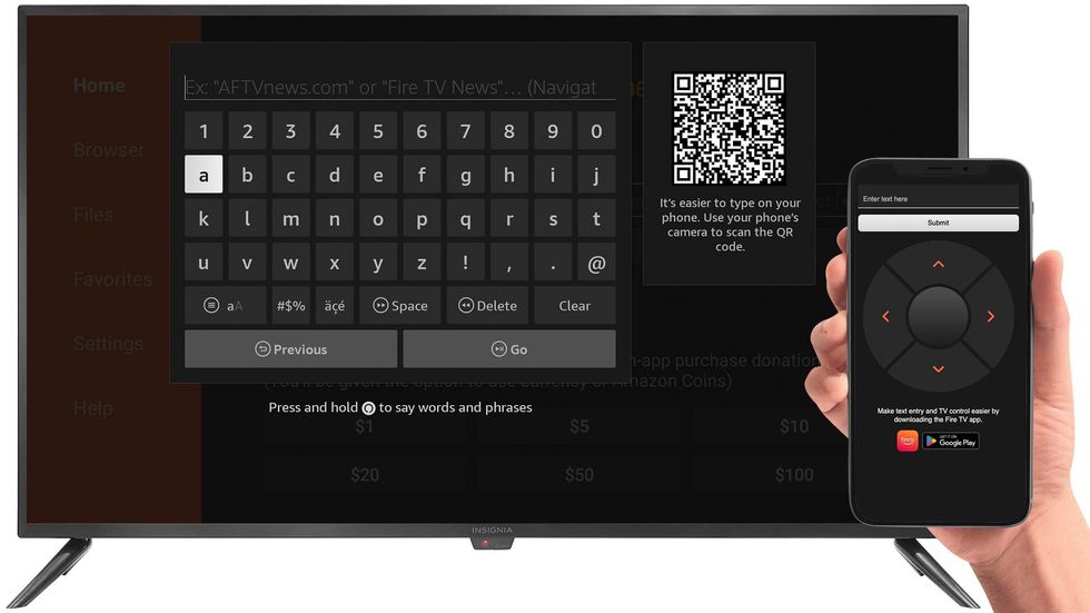 screenshot of the new qr code interface shown on-screen with a hand holding a smartphone with the website loaded up