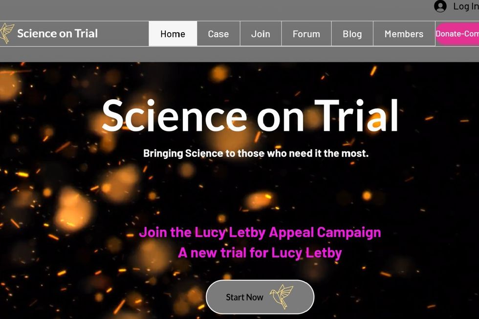 Screenshot taken from the 'Science on Trial' website