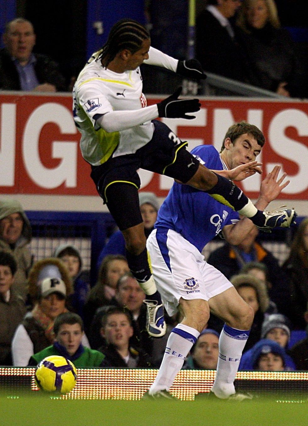 Seamus Coleman pictured playing for Everton in 2009