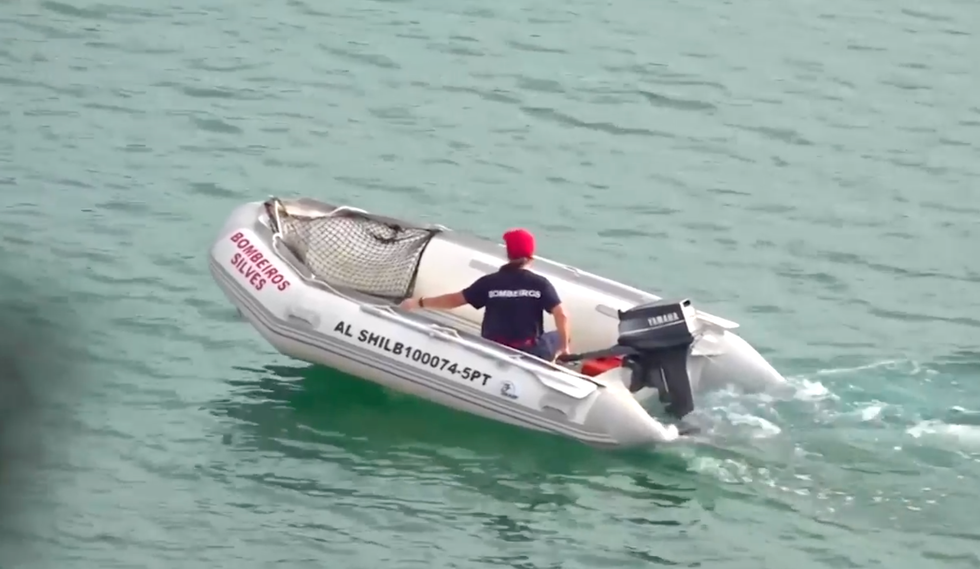 Searchers in the water