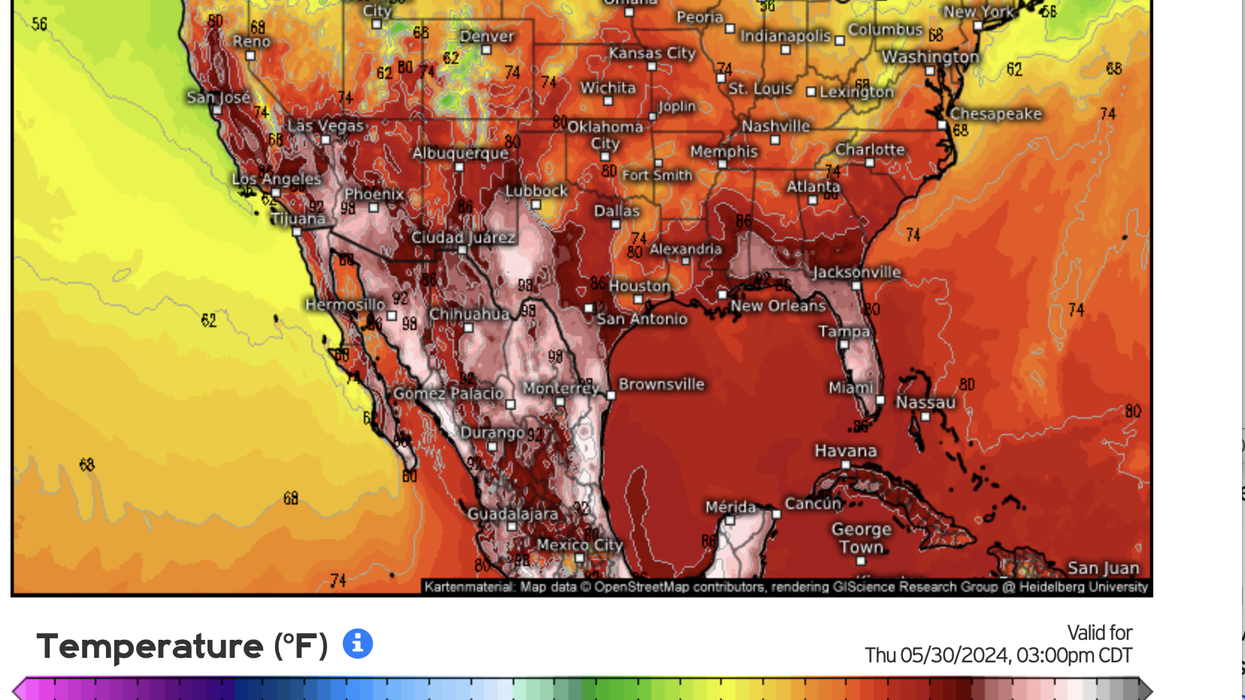 Searing heat sweeps in from the south