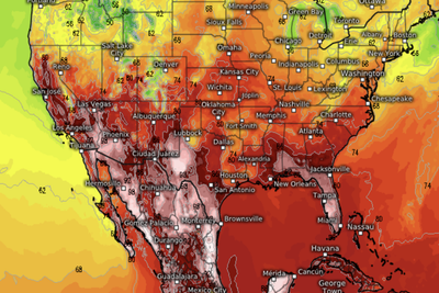 Searing heat sweeps in from the south
