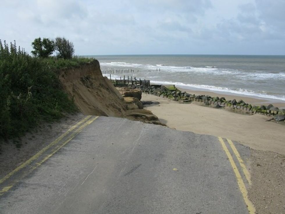 Seaside village suffering from coastal erosion