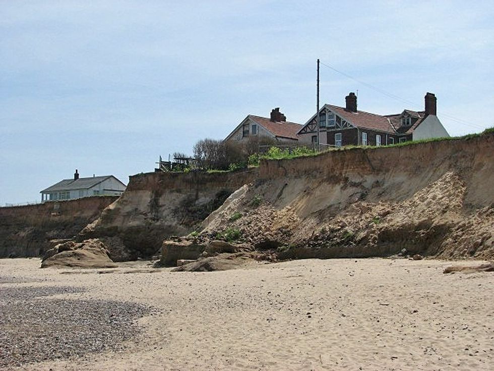 Seaside village suffering from coastal erosion