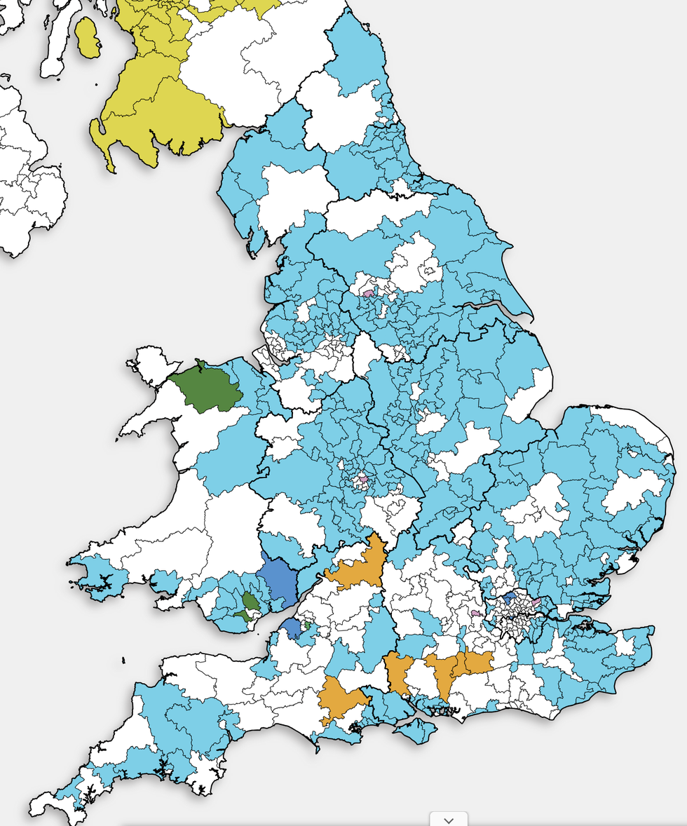 Seats changed based on current polling
