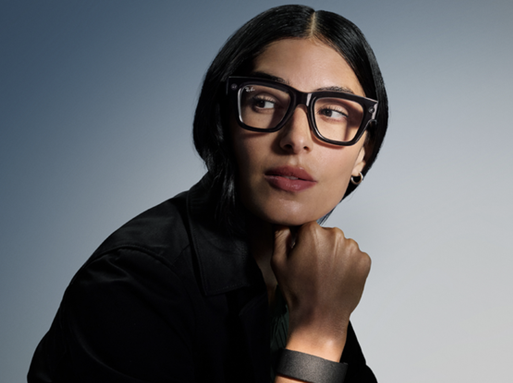 Second generation Ray-Ban Meta glasses worn by woman