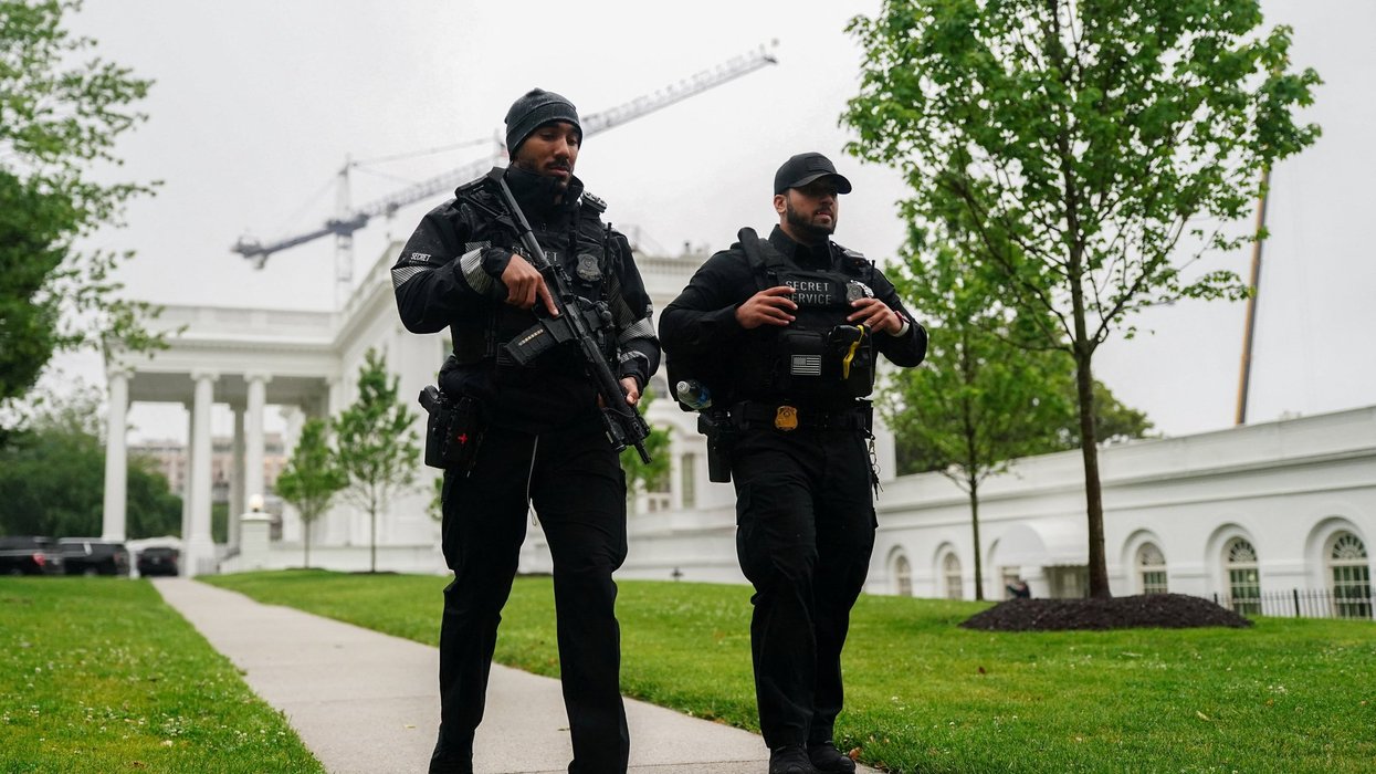 Secret Service agents outside White House