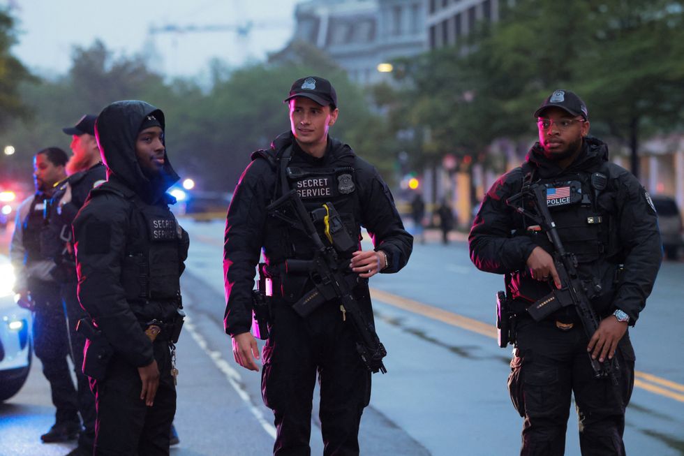 Secret Service officers after shooting outside White House