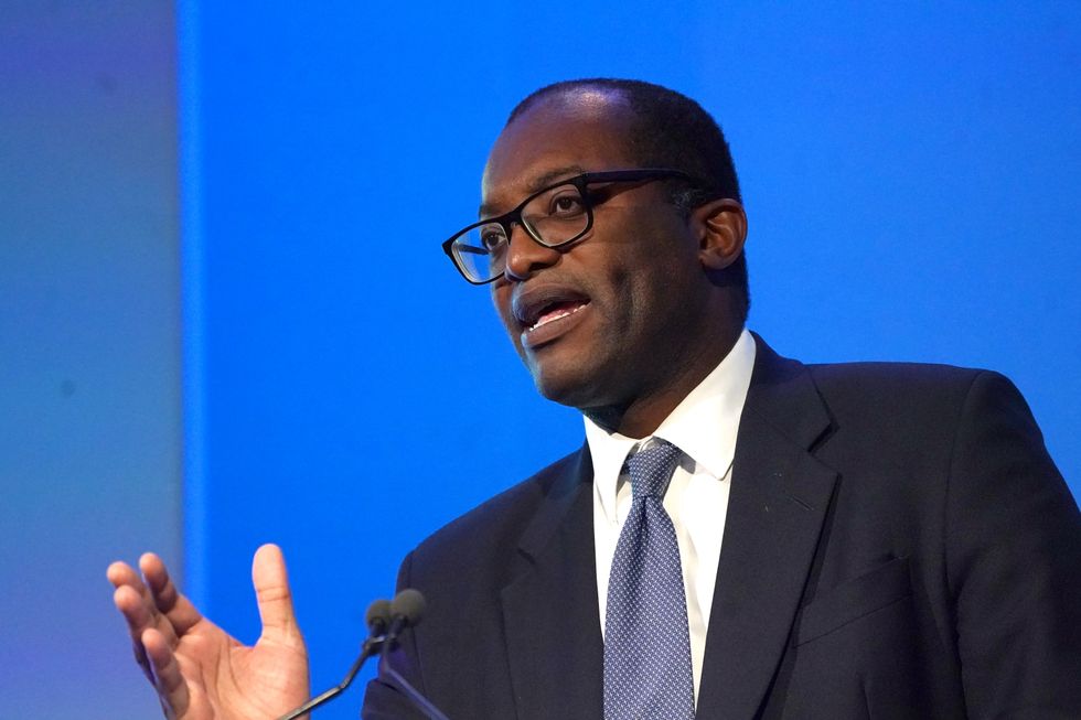 Secretary of State for Business, Energy and Industrial Strategy Kwasi Kwarteng speaking at the the Northern Ireland Business and Innovation Showcase at the QEII Centre in Westminster, London, marking the centenary of Northern Ireland. Picture date: Wednesday September 15, 2021.