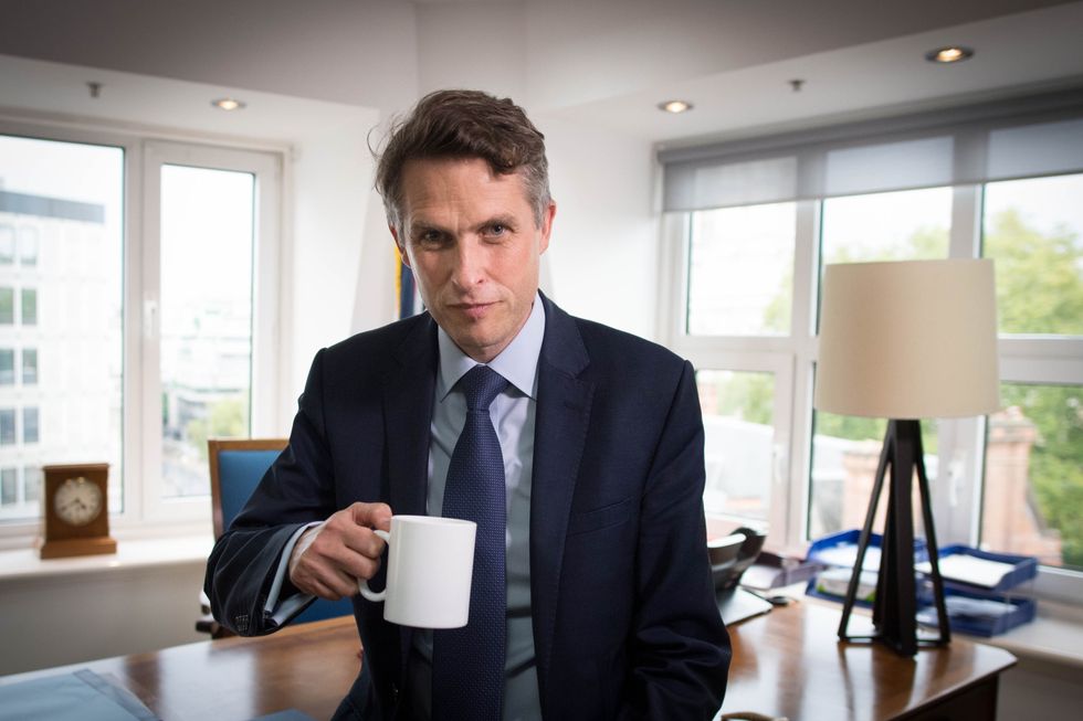 Secretary of State for Education Gavin Williamson in his office at the Department of Education in Westminster, London.
