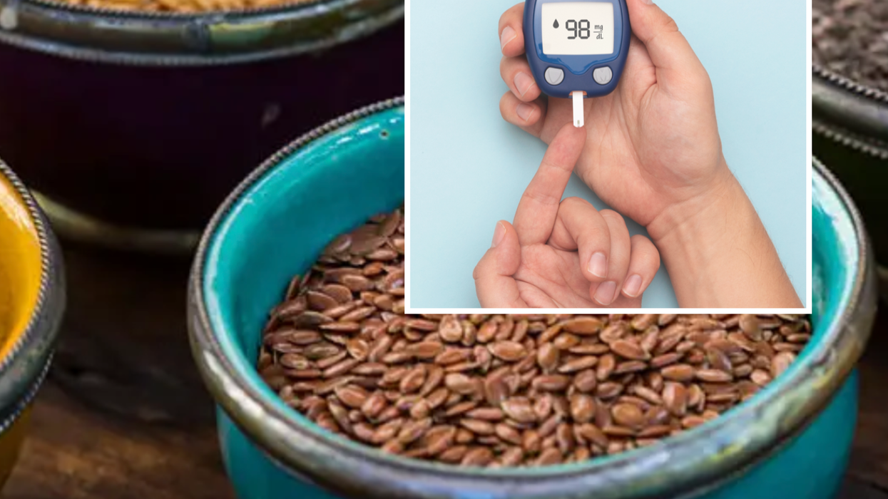 Seeds next to diabetes test
