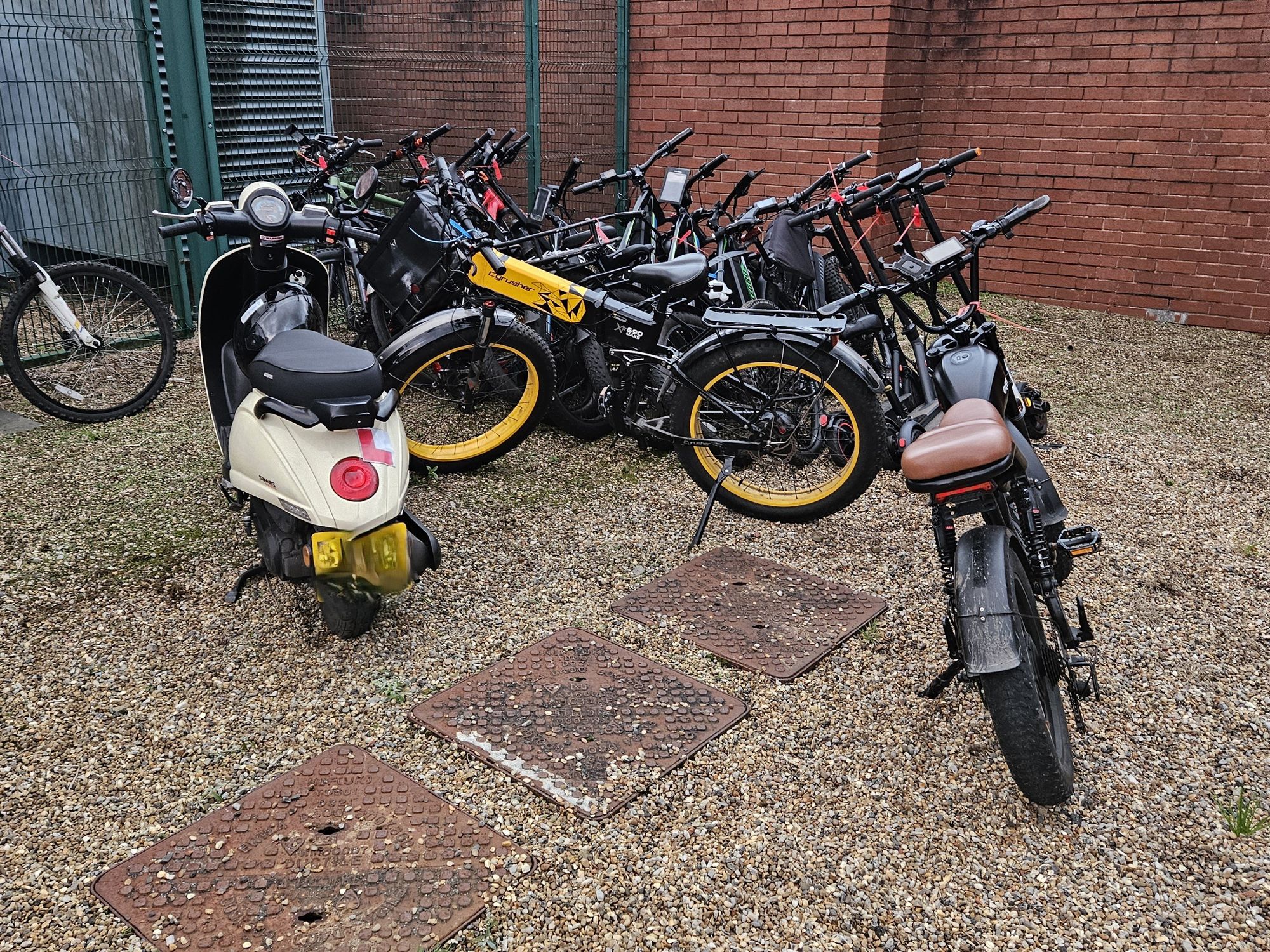 Seized e-bikes and e-scooters