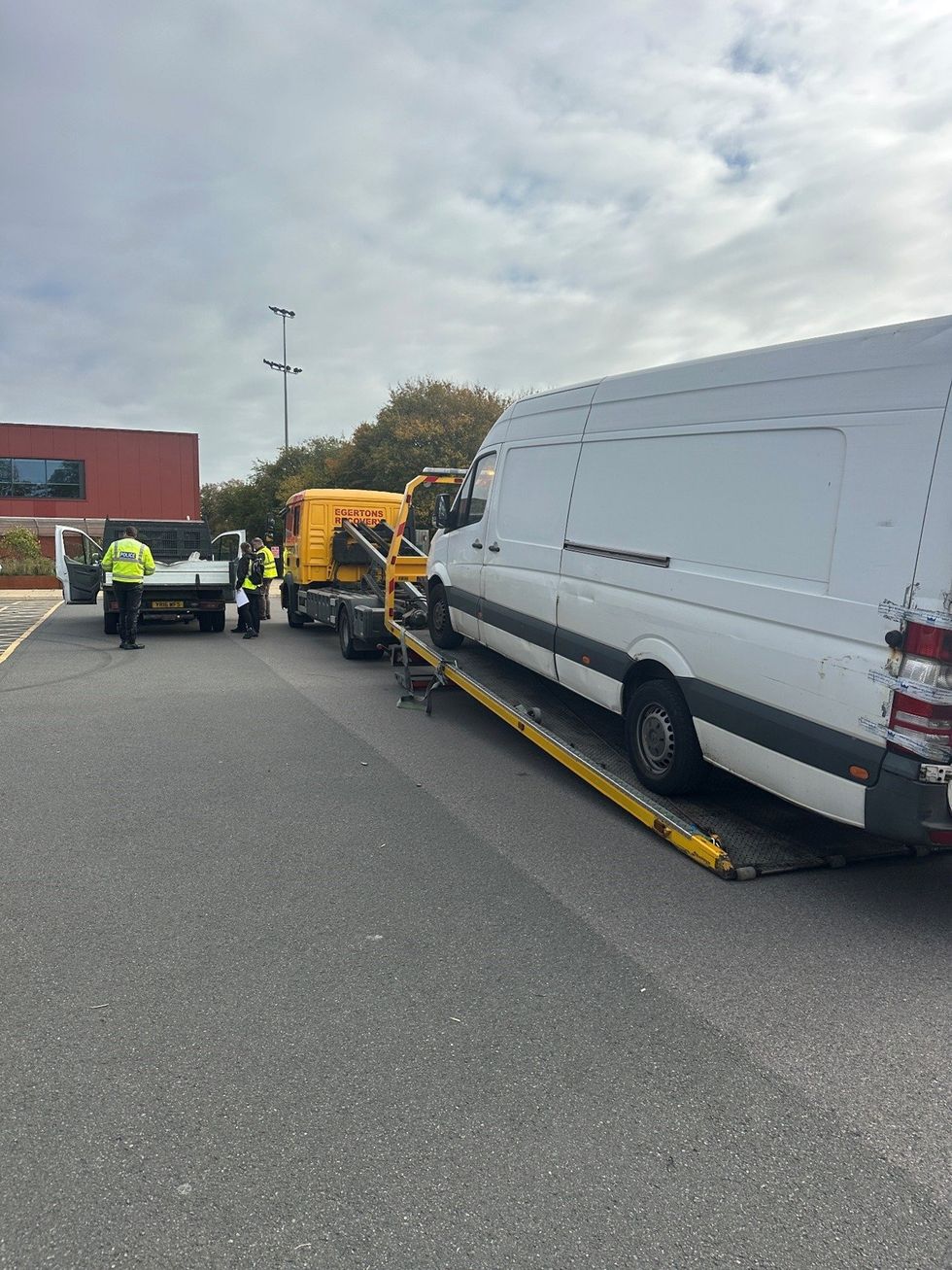 Seized van by police