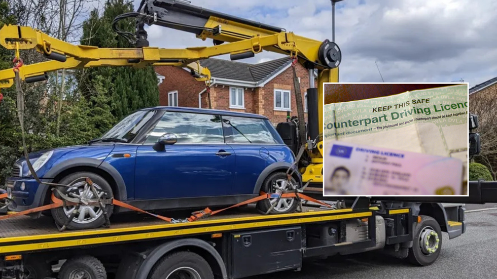 Seized vehicle and driving licence