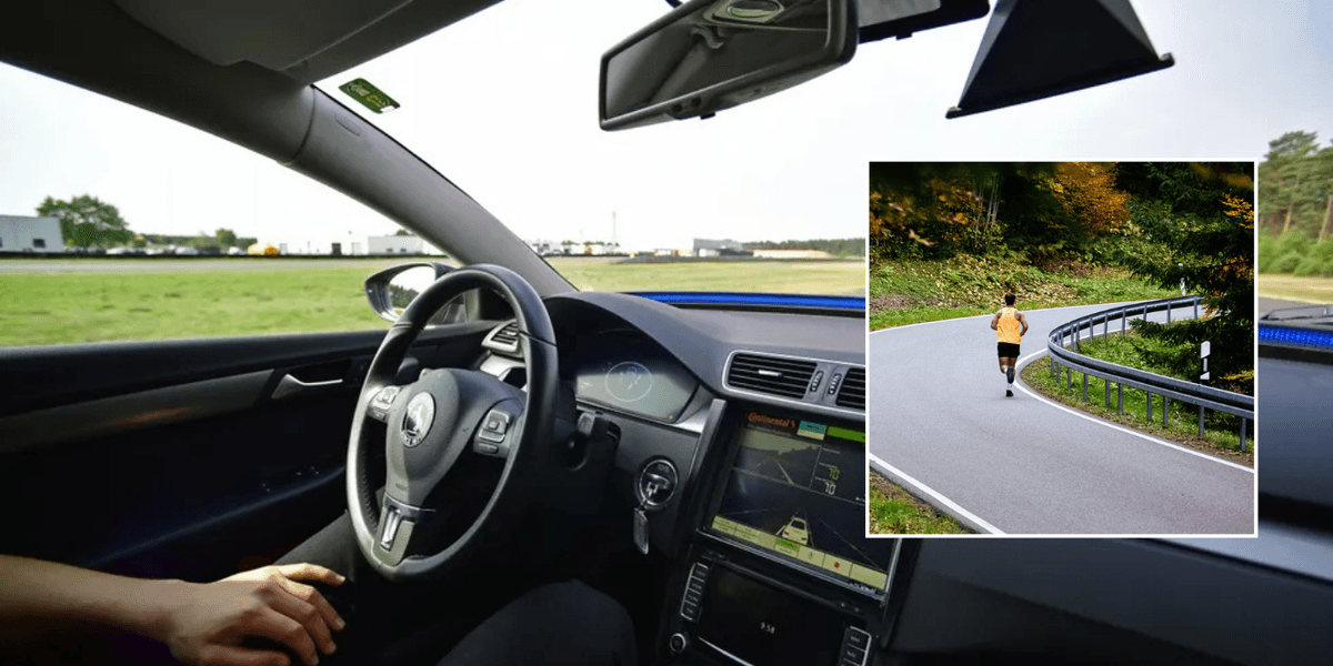 Self-driving cars risk blind spot for vulnerable road users as tech unprepared for fast-moving runners Self-driving cars risk blind spot for vulnerable road users as tech unprepared for fast-moving runners