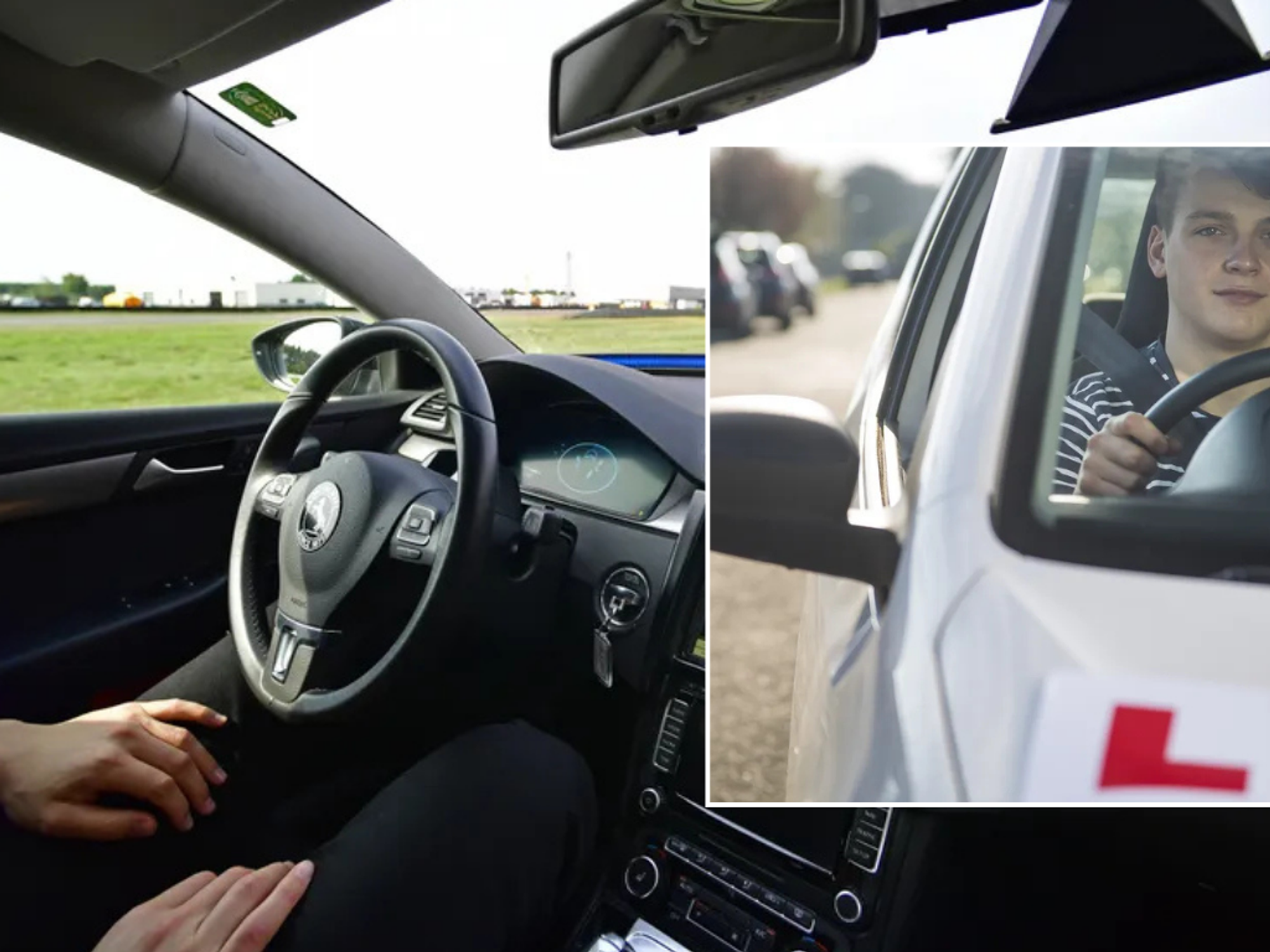 Self driving car and young driver