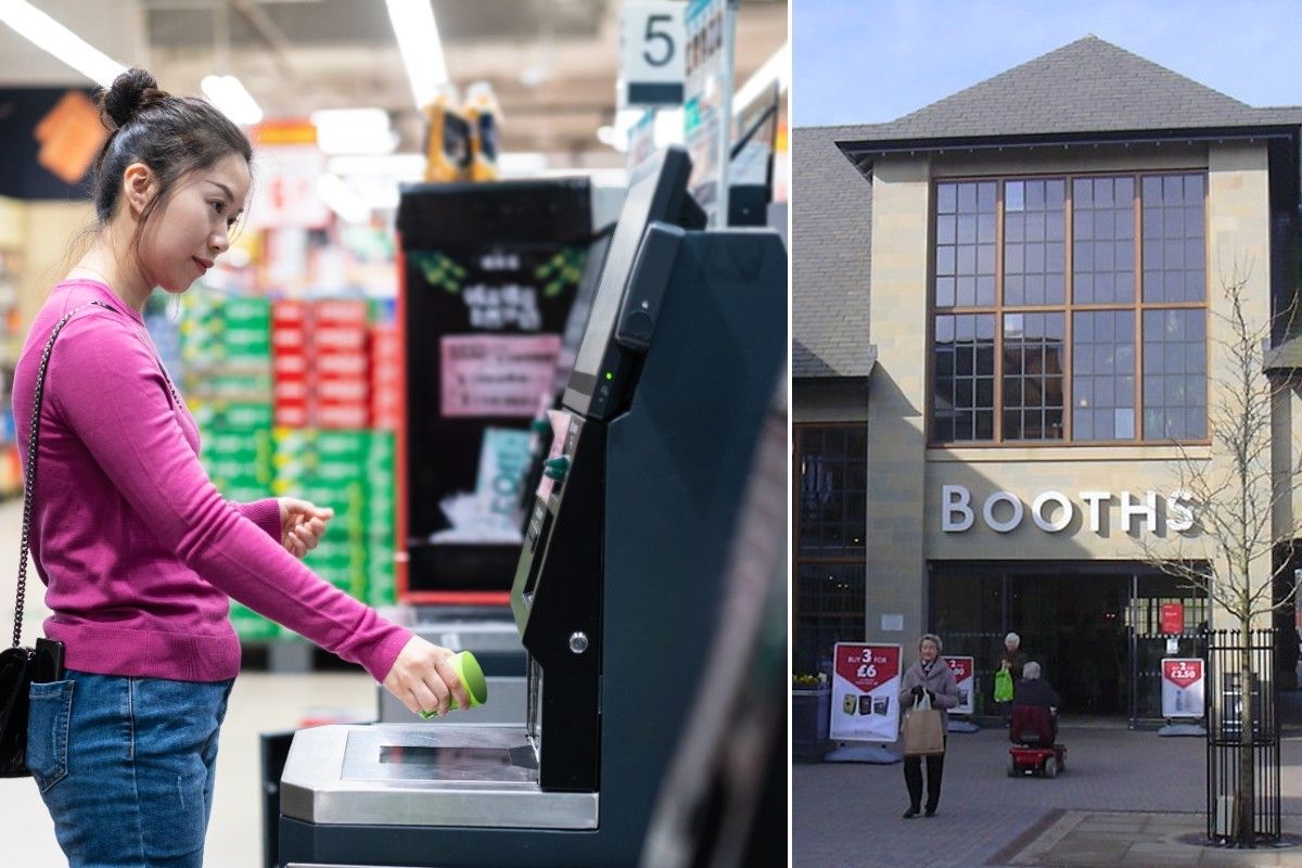 Self-service: Booths supermarket puts staff back behind its tills - BBC News