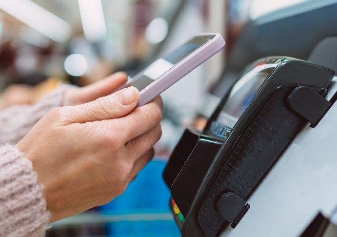 self service till stock image