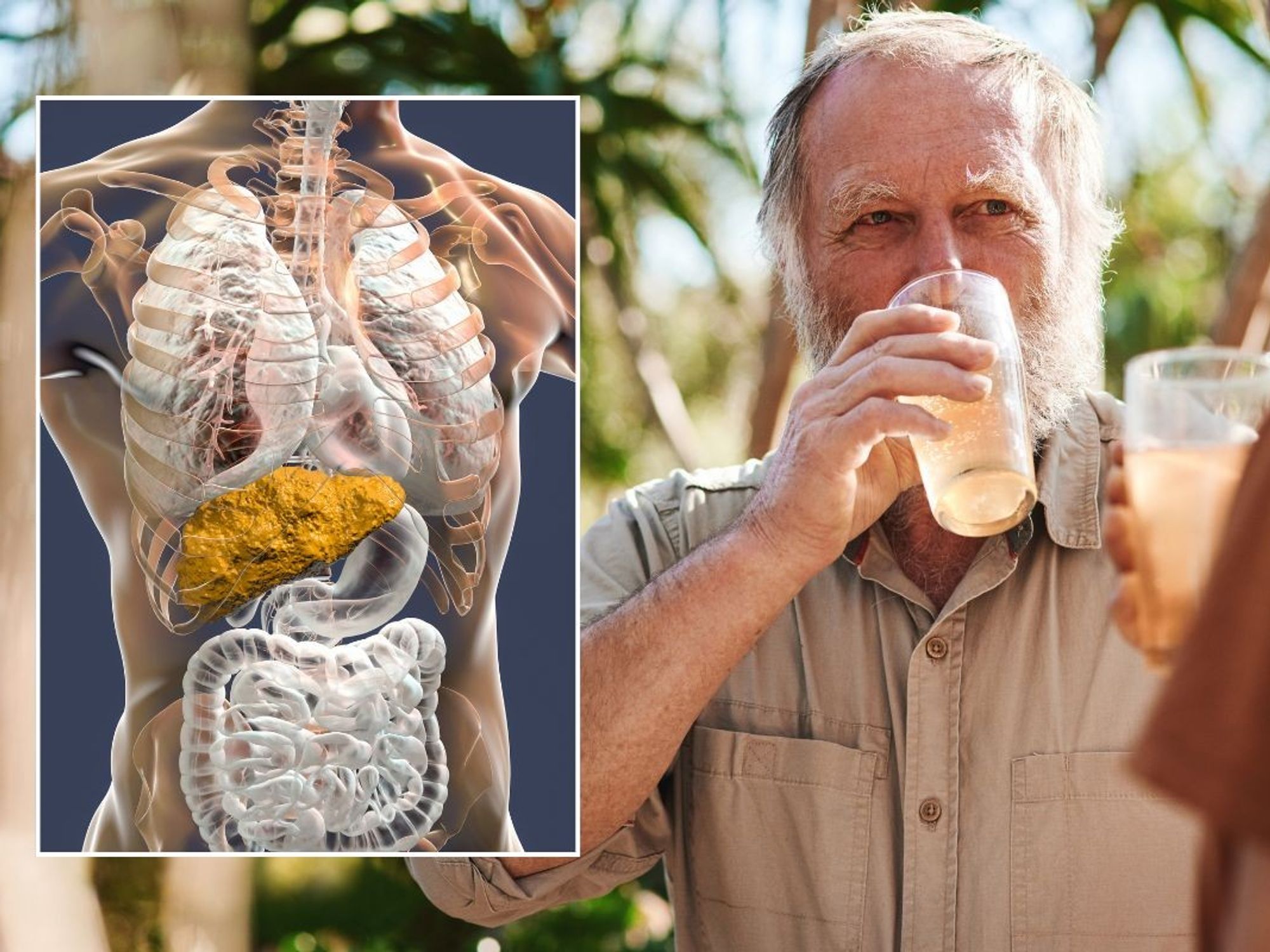 SENIOR MAN DRINKING