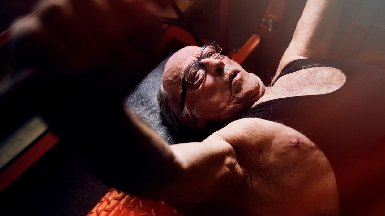 SENIOR MAN EXERCISING